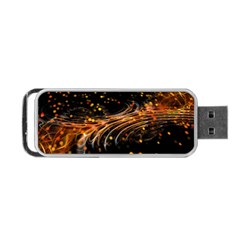 Abstract Background Particles Wave Portable Usb Flash (one Side) by Vaneshart