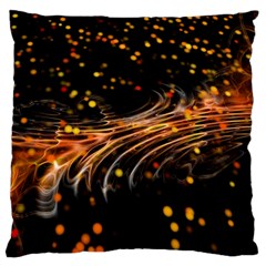 Abstract Background Particles Wave Large Flano Cushion Case (two Sides) by Vaneshart