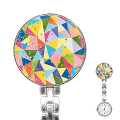 Abstract Background Colorful Stainless Steel Nurses Watch by Vaneshart