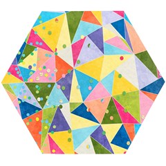 Abstract Background Colorful Wooden Puzzle Hexagon by Vaneshart