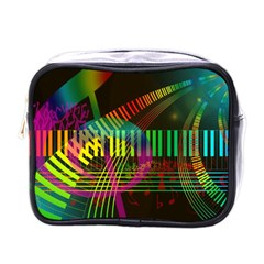 Music Piano Treble Clef Clef Mini Toiletries Bag (one Side) by Vaneshart