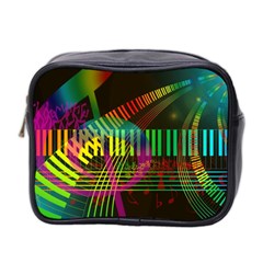 Music Piano Treble Clef Clef Mini Toiletries Bag (two Sides) by Vaneshart