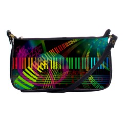 Music Piano Treble Clef Clef Shoulder Clutch Bag by Vaneshart