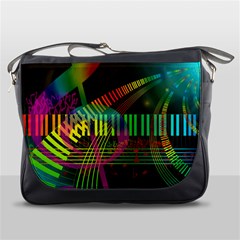 Music Piano Treble Clef Clef Messenger Bag by Vaneshart