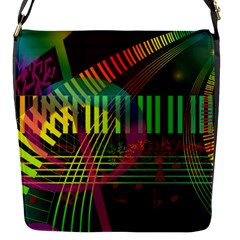 Music Piano Treble Clef Clef Flap Closure Messenger Bag (s) by Vaneshart