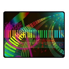 Music Piano Treble Clef Clef Double Sided Fleece Blanket (small)  by Vaneshart