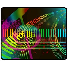 Music Piano Treble Clef Clef Double Sided Fleece Blanket (medium)  by Vaneshart