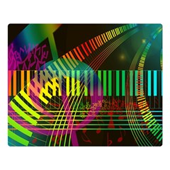 Music Piano Treble Clef Clef Double Sided Flano Blanket (large)  by Vaneshart