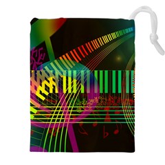 Music Piano Treble Clef Clef Drawstring Pouch (5xl) by Vaneshart