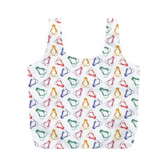 Linux Kernel Penguin Pattern Logo Full Print Recycle Bag (m) by Vaneshart