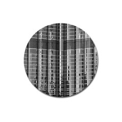 Architecture Structure Glass Metal Magnet 3  (round) by Vaneshart