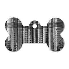 Architecture Structure Glass Metal Dog Tag Bone (two Sides) by Vaneshart