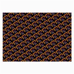 Abstract Orange Geometric Pattern Large Glasses Cloth (2 Sides) by Vaneshart