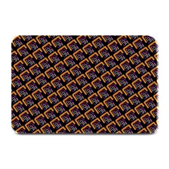 Abstract Orange Geometric Pattern Plate Mats by Vaneshart