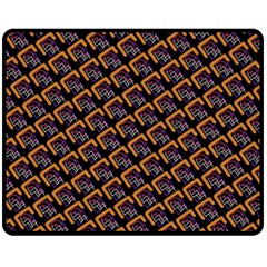 Abstract Orange Geometric Pattern Fleece Blanket (medium)  by Vaneshart