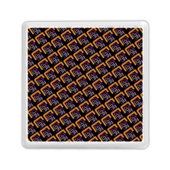 Abstract Orange Geometric Pattern Memory Card Reader (square) by Vaneshart