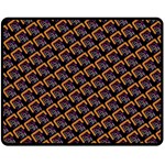 Abstract Orange Geometric Pattern Double Sided Fleece Blanket (Medium)  58.8 x47.4  Blanket Front