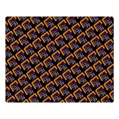 Abstract Orange Geometric Pattern Double Sided Flano Blanket (large)  by Vaneshart