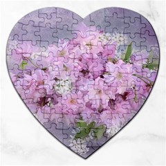 Nature Landscape Cherry Blossoms Jigsaw Puzzle (heart) by Vaneshart