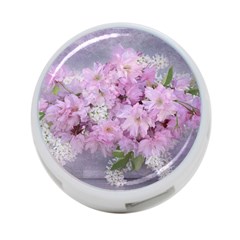 Nature Landscape Cherry Blossoms 4-Port USB Hub (Two Sides)