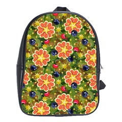 Fruit Star Blueberry Cherry Leaf School Bag (large) by Vaneshart