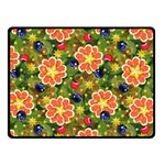 Fruit Star Blueberry Cherry Leaf Fleece Blanket (Small) 50 x40  Blanket Front