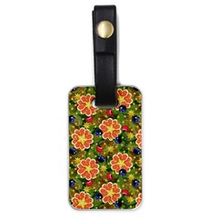 Fruit Star Blueberry Cherry Leaf Luggage Tag (one Side) by Vaneshart