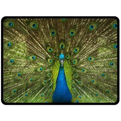 Peacock Feathers Bird Nature Fleece Blanket (large)  by Vaneshart