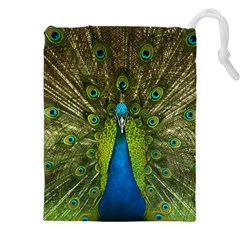 Peacock Feathers Bird Nature Drawstring Pouch (4xl)