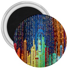 Matrix City Urbanization Technology 3  Magnets by Vaneshart