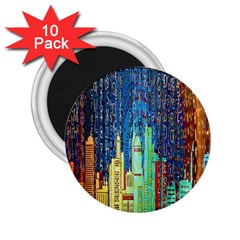 Matrix City Urbanization Technology 2 25  Magnets (10 Pack)  by Vaneshart