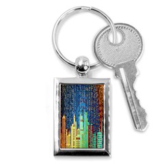 Matrix City Urbanization Technology Key Chain (rectangle) by Vaneshart