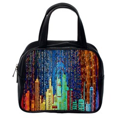 Matrix City Urbanization Technology Classic Handbag (one Side) by Vaneshart