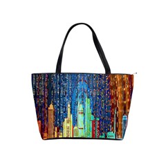 Matrix City Urbanization Technology Classic Shoulder Handbag by Vaneshart