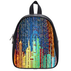 Matrix City Urbanization Technology School Bag (small) by Vaneshart