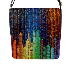 Matrix City Urbanization Technology Flap Closure Messenger Bag (l) by Vaneshart