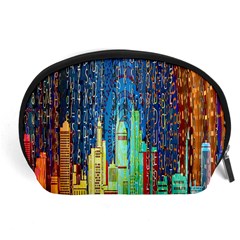 Matrix City Urbanization Technology Accessory Pouch (large) by Vaneshart