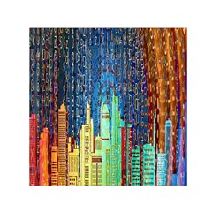 Matrix City Urbanization Technology Small Satin Scarf (square) by Vaneshart