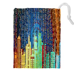 Matrix City Urbanization Technology Drawstring Pouch (4xl)