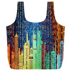 Matrix City Urbanization Technology Full Print Recycle Bag (xxxl)