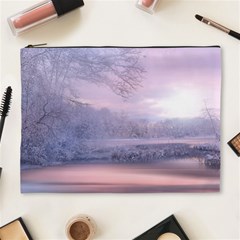 Nature Landscape Winter Cosmetic Bag (xl) by Vaneshart