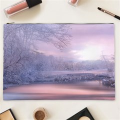 Nature Landscape Winter Cosmetic Bag (xxl) by Vaneshart