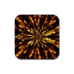 Christmas Star Wallpaper Explosion Rubber Coaster (square)  by Vaneshart