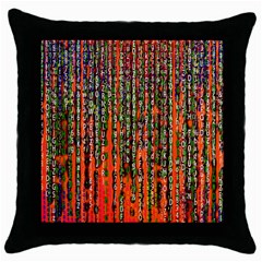 Matrix Technology Data Digital Throw Pillow Case (black) by Vaneshart