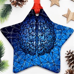 Brain Web Network Spiral Think Ornament (star) by Vaneshart