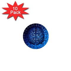 Brain Web Network Spiral Think 1  Mini Magnet (10 Pack)  by Vaneshart