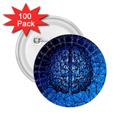 Brain Web Network Spiral Think 2 25  Buttons (100 Pack)  by Vaneshart