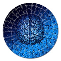 Brain Web Network Spiral Think Magnet 5  (round) by Vaneshart