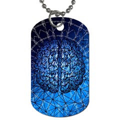 Brain Web Network Spiral Think Dog Tag (two Sides) by Vaneshart