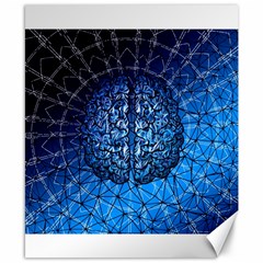 Brain Web Network Spiral Think Canvas 8  X 10  by Vaneshart